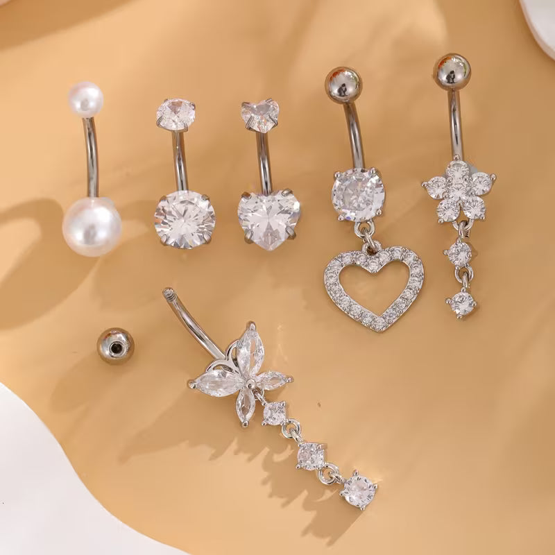 piercing nombril en acier inoxydable