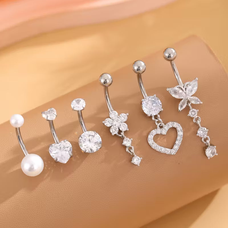 piercing nombril en acier inoxydable
